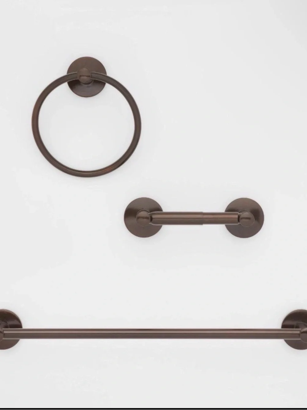 3pc Bath Hardware Set Oil Rubbed Bronze - Threshold™: Includes Towel Ring, Tissu
